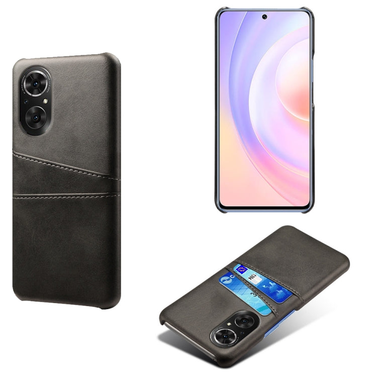 For Honor 50 SE Calf Texture PC + PU Leather Back Cover Shockproof Case with Dual Card Slots