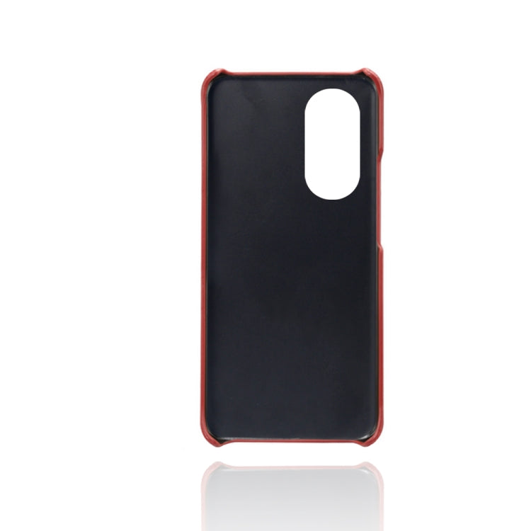 For Honor 50 SE Calf Texture PC + PU Leather Back Cover Shockproof Case with Dual Card Slots