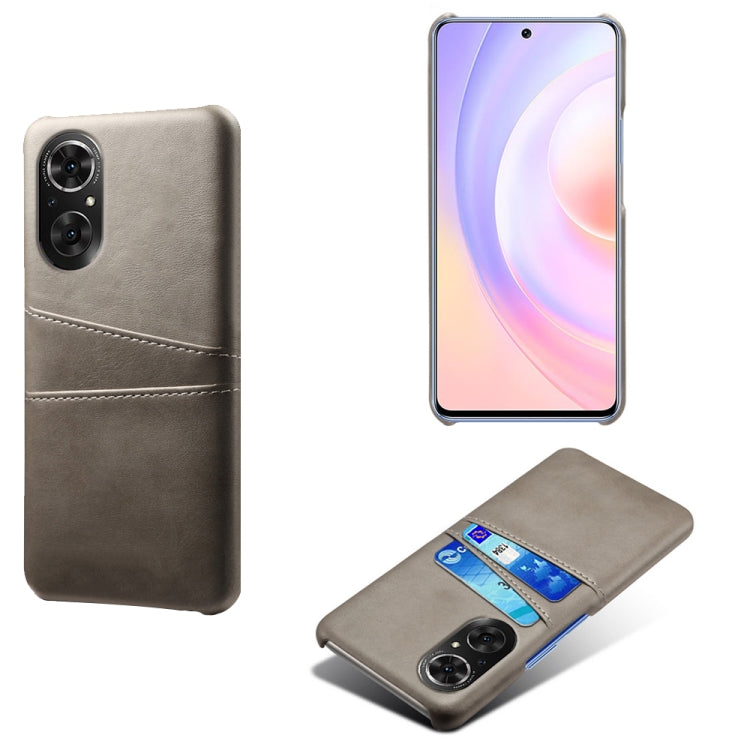 For Honor 50 SE Calf Texture PC + PU Leather Back Cover Shockproof Case with Dual Card Slots