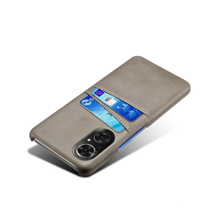 For Honor 50 SE Calf Texture PC + PU Leather Back Cover Shockproof Case with Dual Card Slots