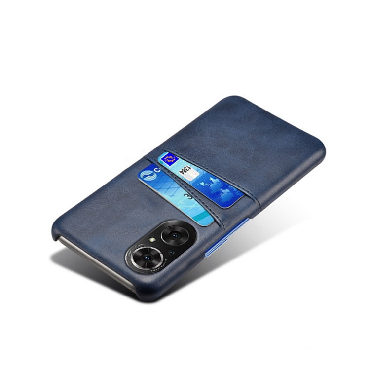 For Honor 50 SE Calf Texture PC + PU Leather Back Cover Shockproof Case with Dual Card Slots