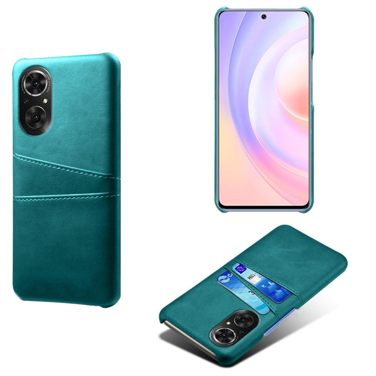 For Honor 50 SE Calf Texture PC + PU Leather Back Cover Shockproof Case with Dual Card Slots