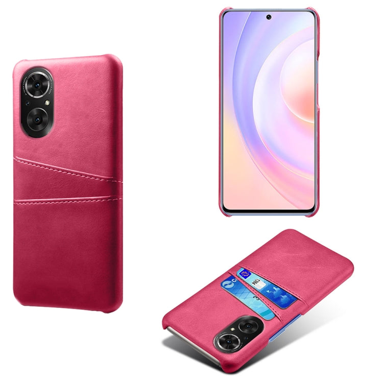 For Honor 50 SE Calf Texture PC + PU Leather Back Cover Shockproof Case with Dual Card Slots