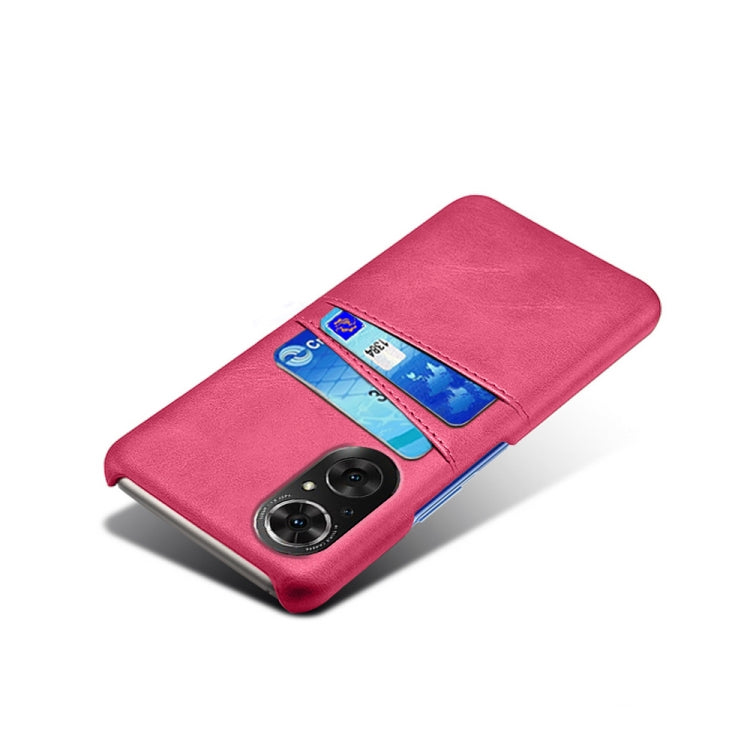 For Honor 50 SE Calf Texture PC + PU Leather Back Cover Shockproof Case with Dual Card Slots