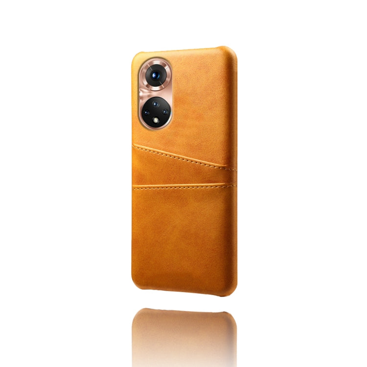 For Honor 50 Pro Calf Texture PC + PU Leather Back Cover Shockproof Case with Dual Card Slots