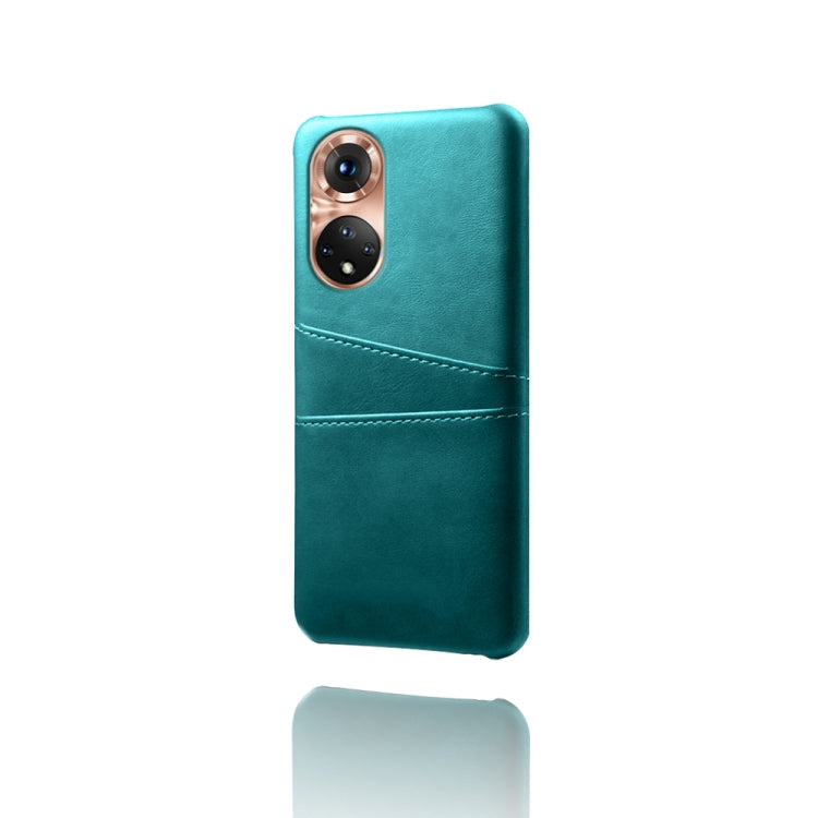 For Honor 50 Pro Calf Texture PC + PU Leather Back Cover Shockproof Case with Dual Card Slots
