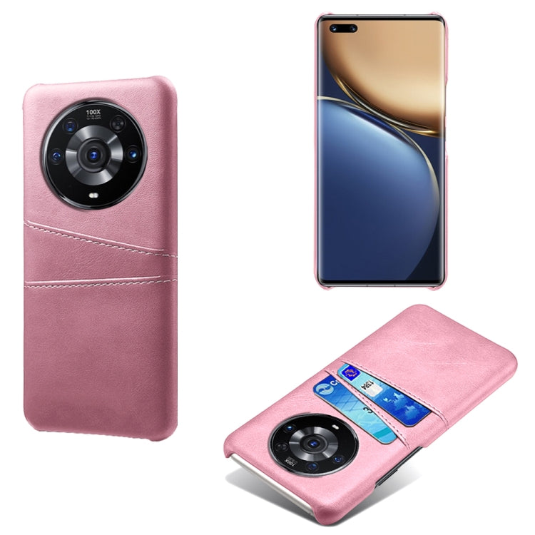 For Honor Magic3 Pro Calf Texture PC + PU Leather Back Cover Shockproof Case with Dual Card Slots