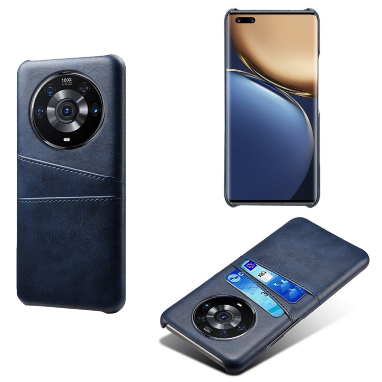 For Honor Magic3 Pro Calf Texture PC + PU Leather Back Cover Shockproof Case with Dual Card Slots
