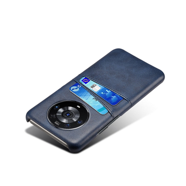 For Honor Magic3 Pro Calf Texture PC + PU Leather Back Cover Shockproof Case with Dual Card Slots