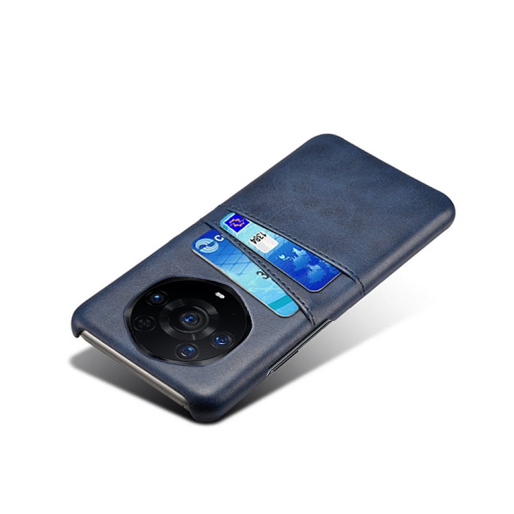 For Honor Magic3 Pro+ Calf Texture PC + PU Leather Back Cover Shockproof Case with Dual Card Slots
