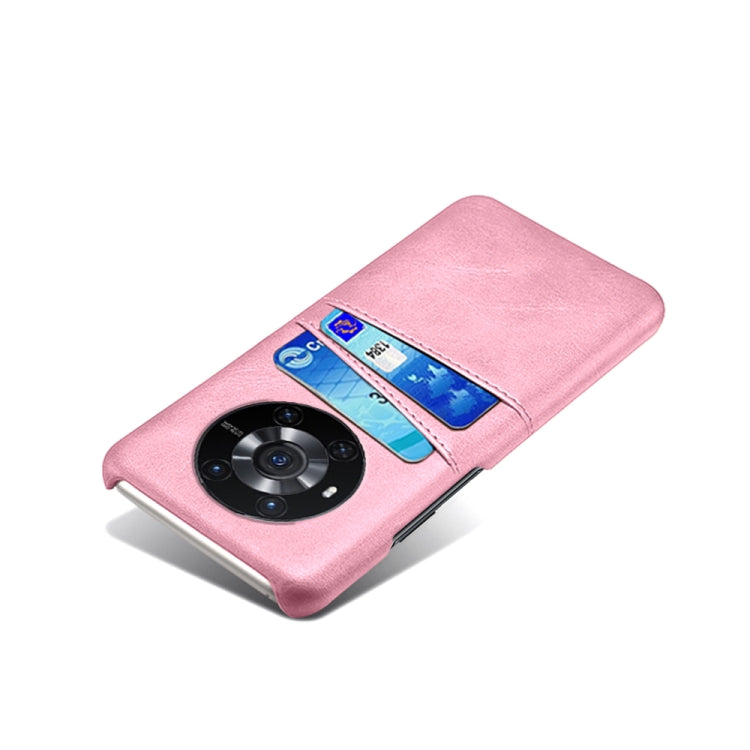 For Honor Magic3 Calf Texture PC + PU Leather Back Cover Shockproof Case with Dual Card Slots