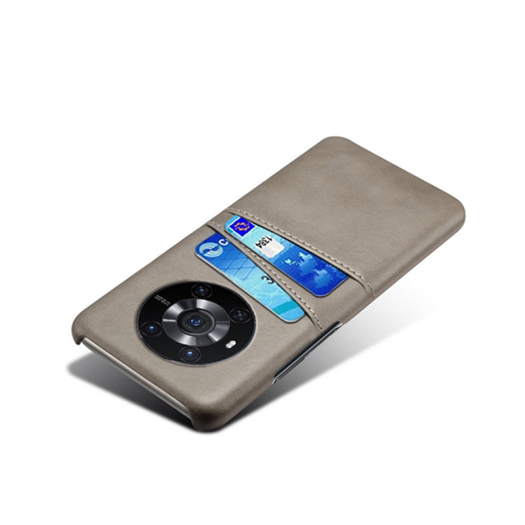 For Honor Magic3 Calf Texture PC + PU Leather Back Cover Shockproof Case with Dual Card Slots