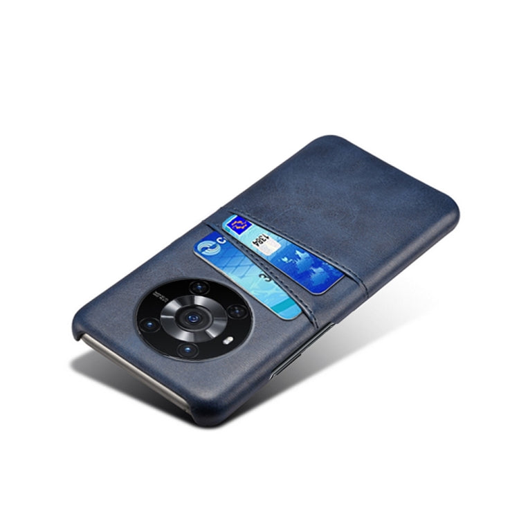For Honor Magic3 Calf Texture PC + PU Leather Back Cover Shockproof Case with Dual Card Slots