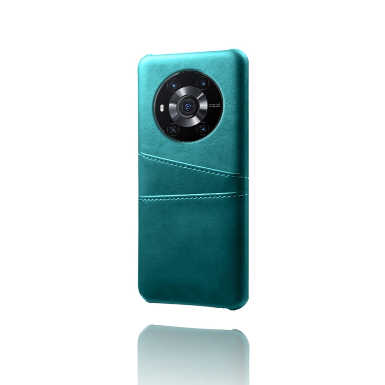 For Honor Magic3 Calf Texture PC + PU Leather Back Cover Shockproof Case with Dual Card Slots