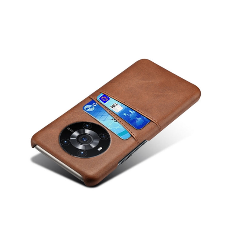 For Honor Magic3 Calf Texture PC + PU Leather Back Cover Shockproof Case with Dual Card Slots