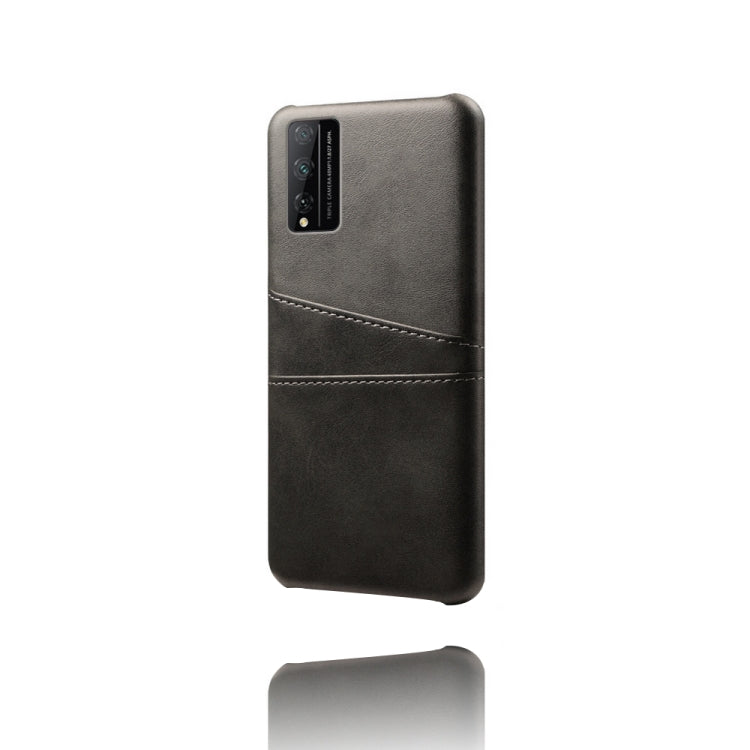 For Honor Play 4T Pro Calf Texture PC + PU Leather Back Cover Shockproof Case with Dual Card Slots