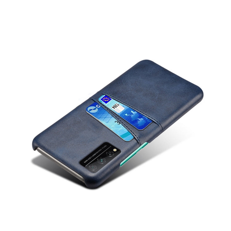 For Honor Play 4T Pro Calf Texture PC + PU Leather Back Cover Shockproof Case with Dual Card Slots