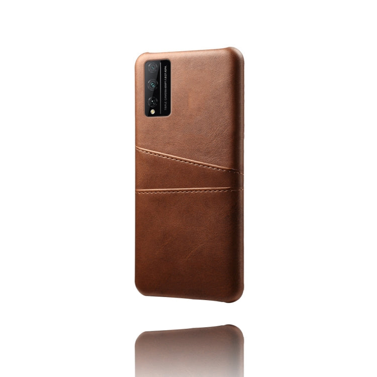 For Honor Play 4T Pro Calf Texture PC + PU Leather Back Cover Shockproof Case with Dual Card Slots