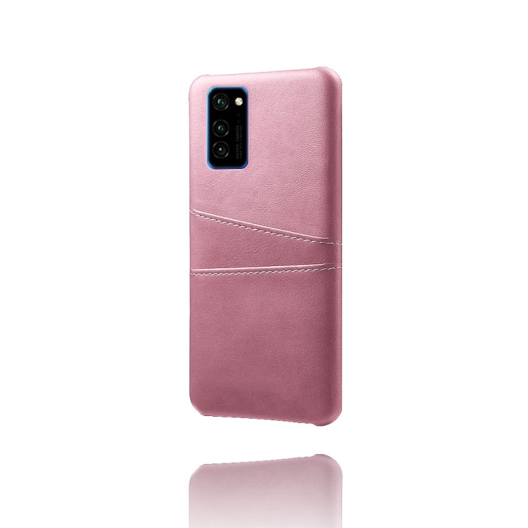 For Honor V30 Pro Calf Texture PC + PU Leather Back Cover Shockproof Case with Dual Card Slots