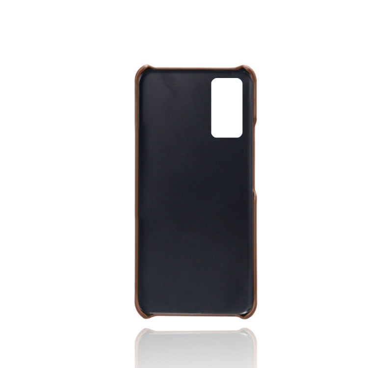 For Honor V30 Pro Calf Texture PC + PU Leather Back Cover Shockproof Case with Dual Card Slots