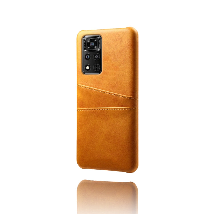 For Honor V40 5G Calf Texture PC + PU Leather Back Cover Shockproof Case with Dual Card Slots