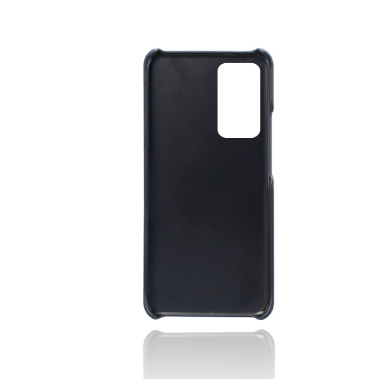 For Honor V40 5G Calf Texture PC + PU Leather Back Cover Shockproof Case with Dual Card Slots