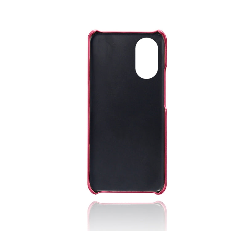 For Honor V40 Lite Calf Texture PC + PU Leather Back Cover Shockproof Case with Dual Card Slots