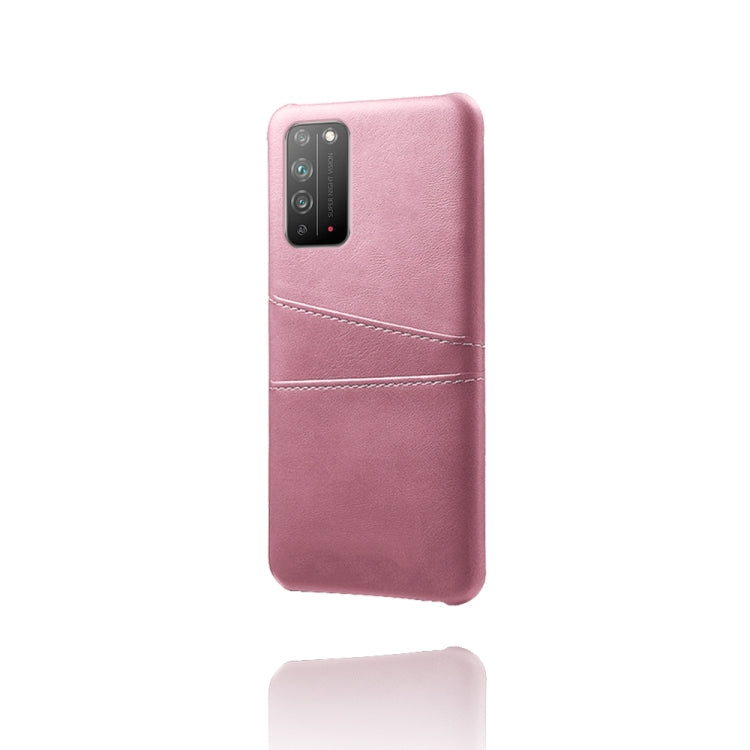 For Honor X10 5G Calf Texture PC + PU Leather Back Cover Shockproof Case with Dual Card Slots