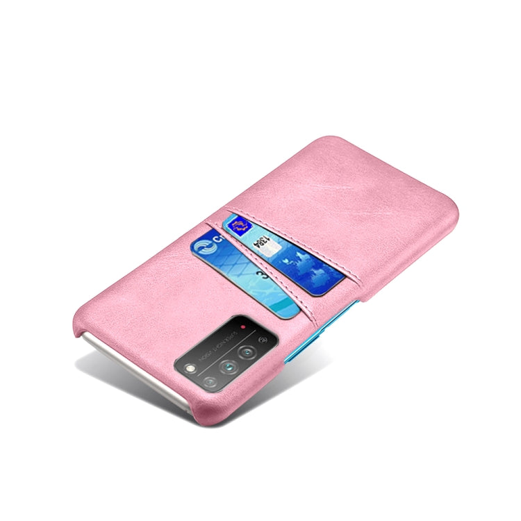 For Honor X10 5G Calf Texture PC + PU Leather Back Cover Shockproof Case with Dual Card Slots