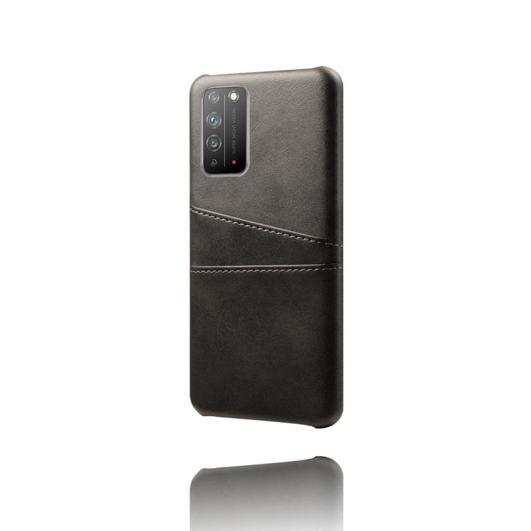 For Honor X10 5G Calf Texture PC + PU Leather Back Cover Shockproof Case with Dual Card Slots