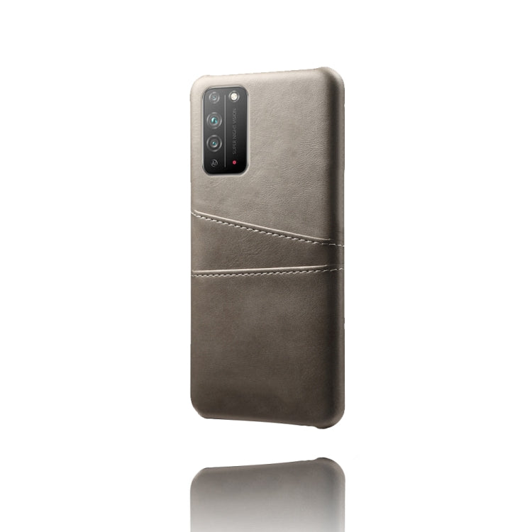 For Honor X10 5G Calf Texture PC + PU Leather Back Cover Shockproof Case with Dual Card Slots
