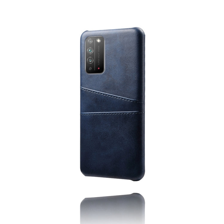 For Honor X10 5G Calf Texture PC + PU Leather Back Cover Shockproof Case with Dual Card Slots