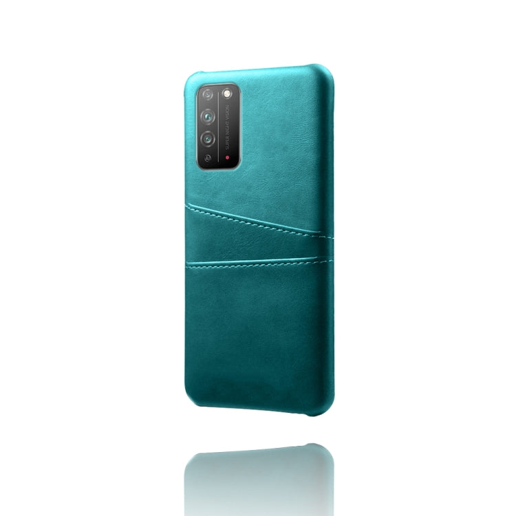 For Honor X10 5G Calf Texture PC + PU Leather Back Cover Shockproof Case with Dual Card Slots