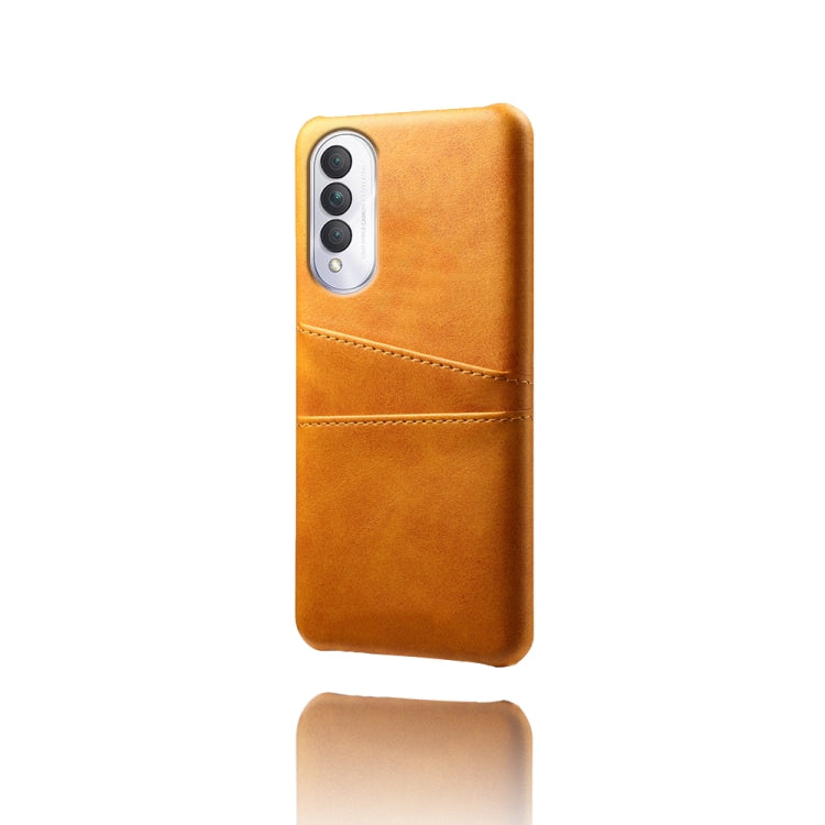 For Honor X20 SE Calf Texture PC + PU Leather Back Cover Shockproof Case with Dual Card Slots
