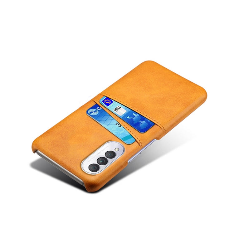 For Honor X20 SE Calf Texture PC + PU Leather Back Cover Shockproof Case with Dual Card Slots