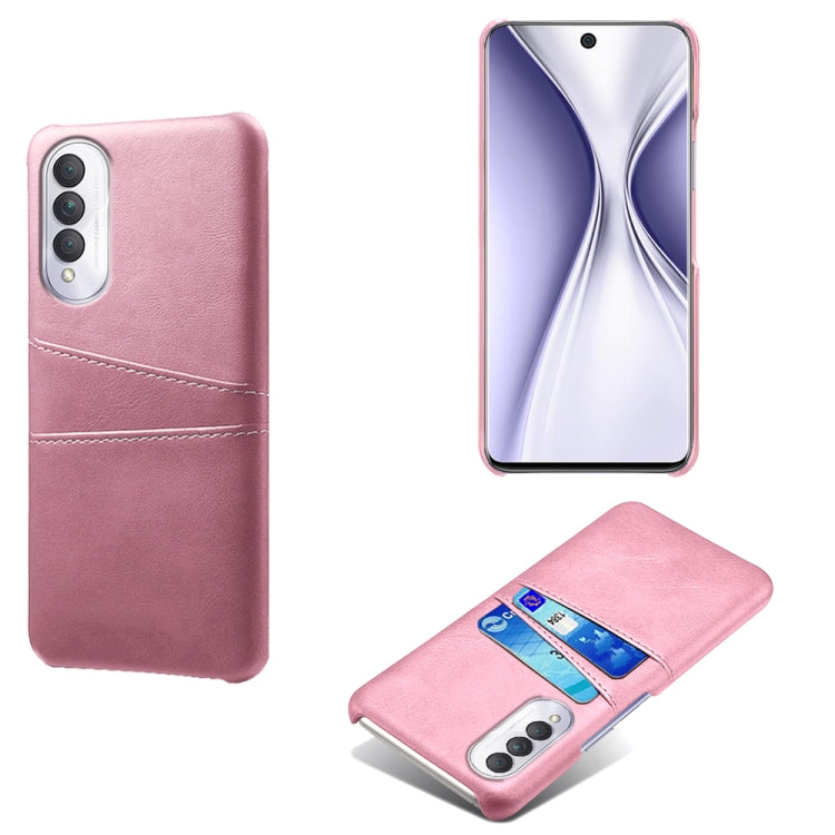 For Honor X20 SE Calf Texture PC + PU Leather Back Cover Shockproof Case with Dual Card Slots