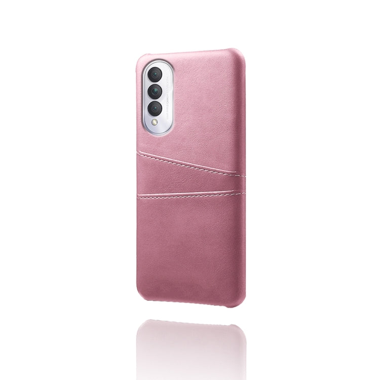 For Honor X20 SE Calf Texture PC + PU Leather Back Cover Shockproof Case with Dual Card Slots