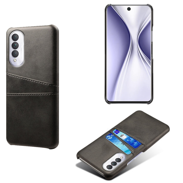 For Honor X20 SE Calf Texture PC + PU Leather Back Cover Shockproof Case with Dual Card Slots