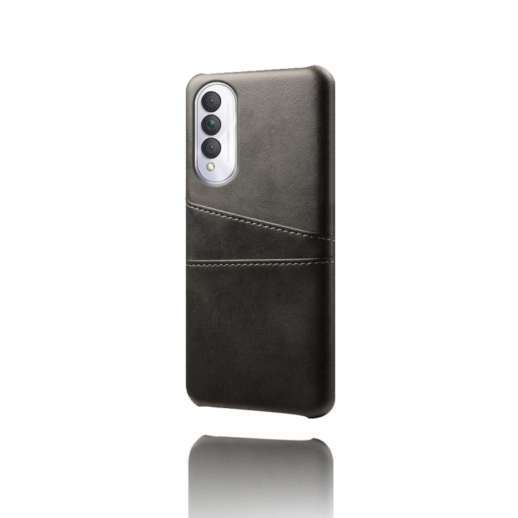 For Honor X20 SE Calf Texture PC + PU Leather Back Cover Shockproof Case with Dual Card Slots