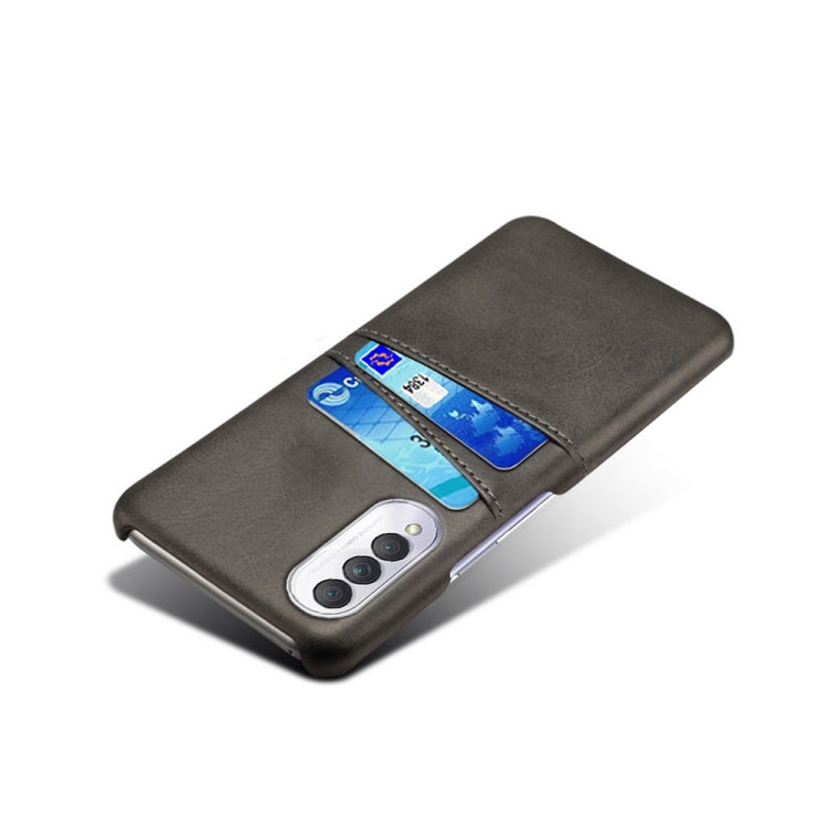 For Honor X20 SE Calf Texture PC + PU Leather Back Cover Shockproof Case with Dual Card Slots