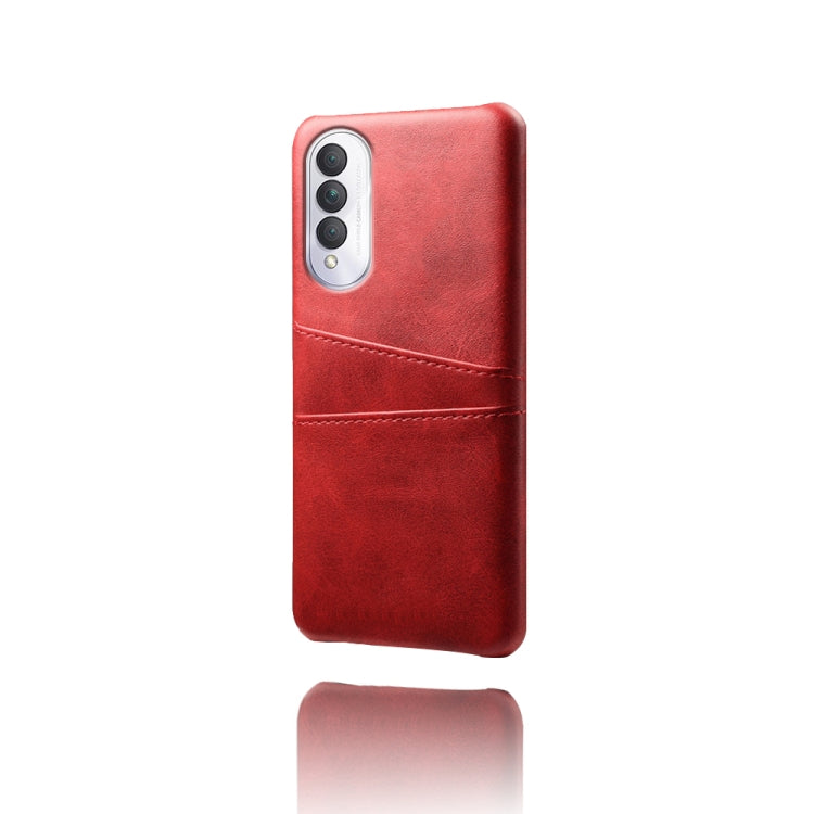 For Honor X20 SE Calf Texture PC + PU Leather Back Cover Shockproof Case with Dual Card Slots