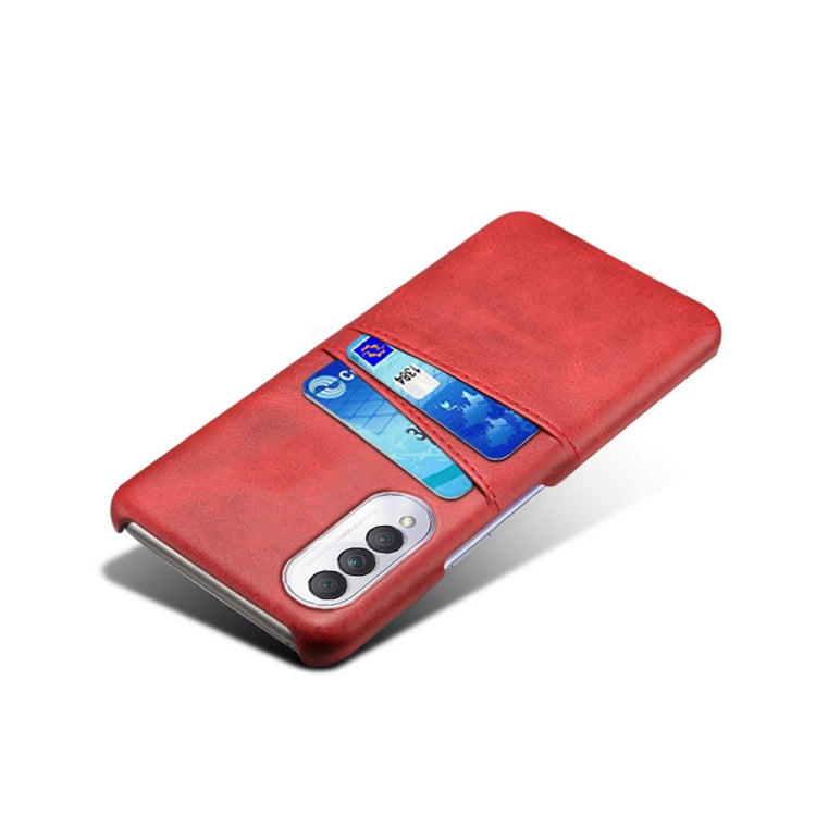For Honor X20 SE Calf Texture PC + PU Leather Back Cover Shockproof Case with Dual Card Slots