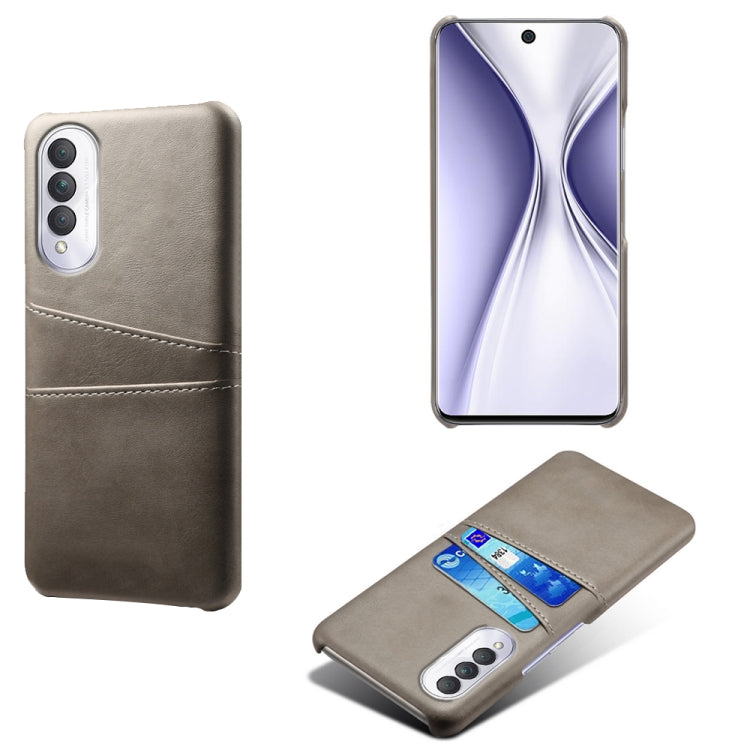 For Honor X20 SE Calf Texture PC + PU Leather Back Cover Shockproof Case with Dual Card Slots