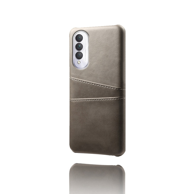 For Honor X20 SE Calf Texture PC + PU Leather Back Cover Shockproof Case with Dual Card Slots