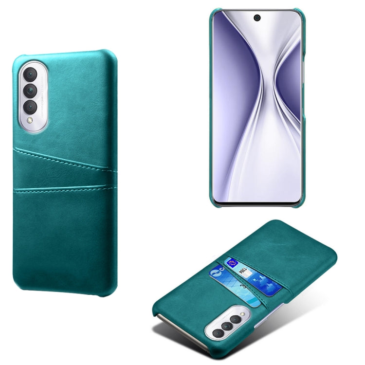 For Honor X20 SE Calf Texture PC + PU Leather Back Cover Shockproof Case with Dual Card Slots