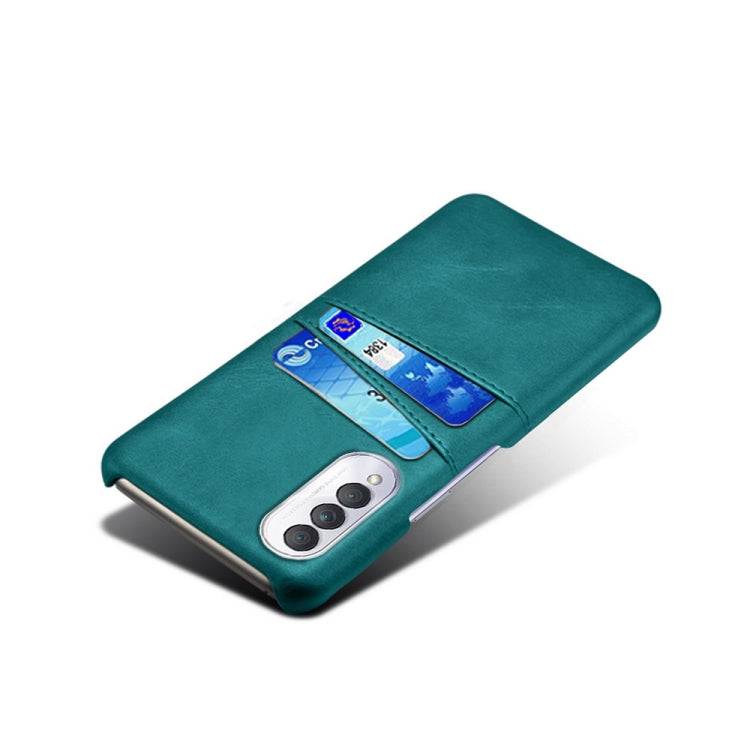 For Honor X20 SE Calf Texture PC + PU Leather Back Cover Shockproof Case with Dual Card Slots