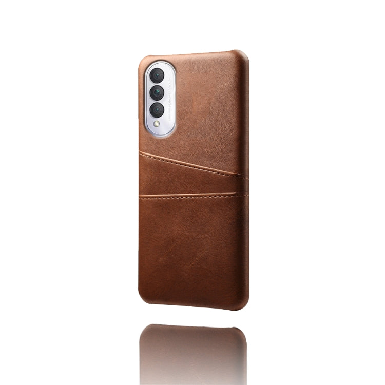 For Honor X20 SE Calf Texture PC + PU Leather Back Cover Shockproof Case with Dual Card Slots
