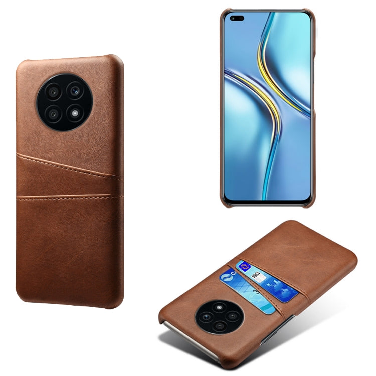 For Honor X20 Calf Texture PC + PU Leather Back Cover Shockproof Case with Dual Card Slots