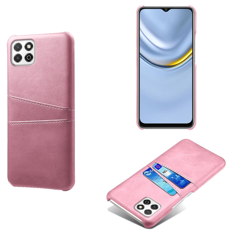 For Honor Play 20 Calf Texture PC + PU Leather Back Cover Shockproof Case with Dual Card Slots