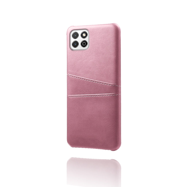 For Honor Play 20 Calf Texture PC + PU Leather Back Cover Shockproof Case with Dual Card Slots